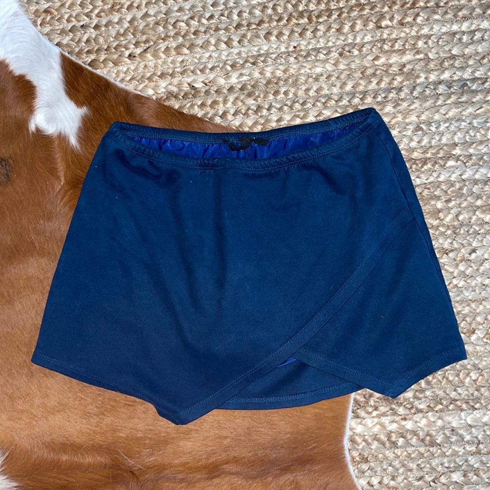 Velvet Navy Blue Envelope Skirt, size M